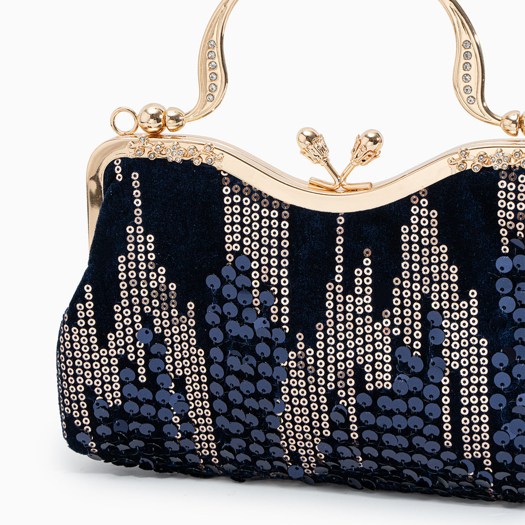 Toliara | Vintage Pailletten Abendtasche