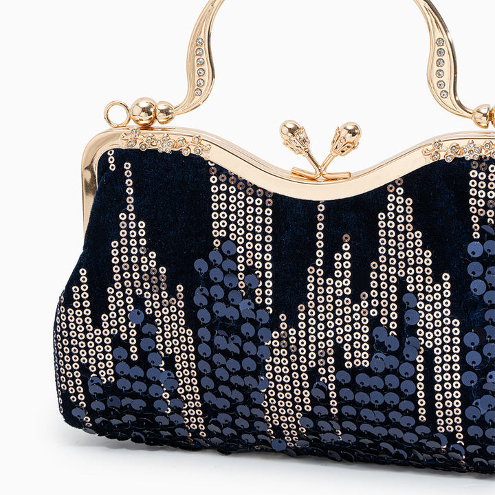 Toliara | Vintage Pailletten Abendtasche
