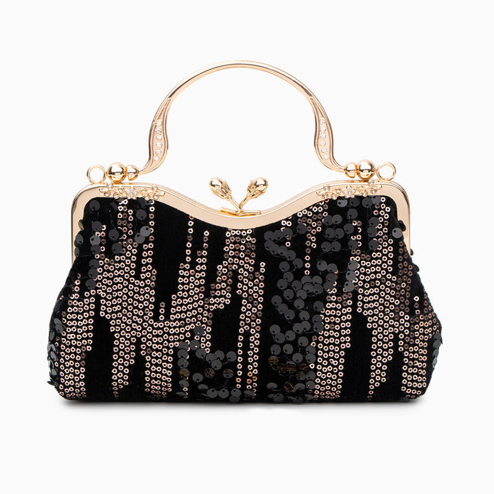 Toliara | Vintage Pailletten Abendtasche
