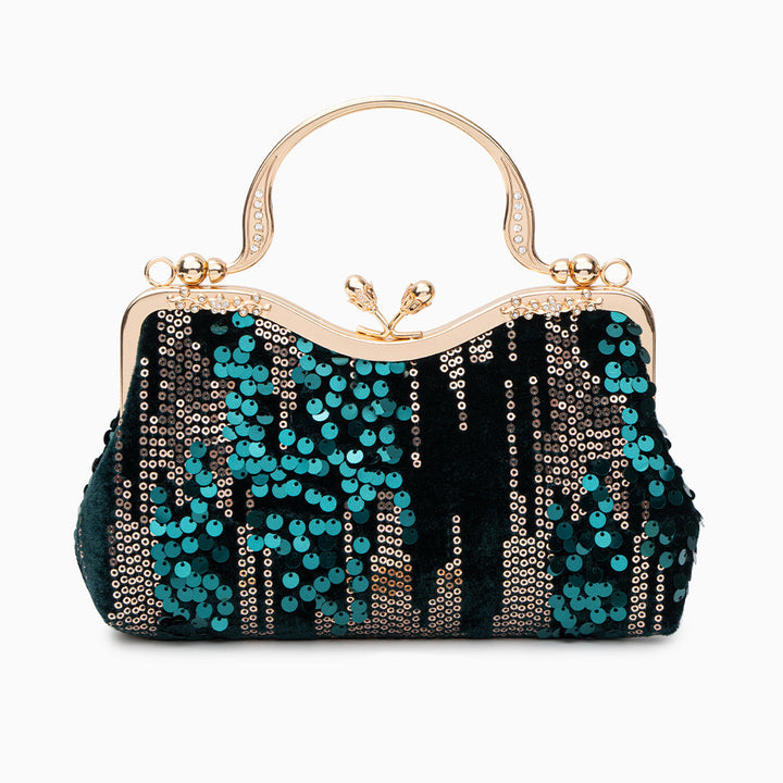Toliara | Vintage Pailletten Abendtasche