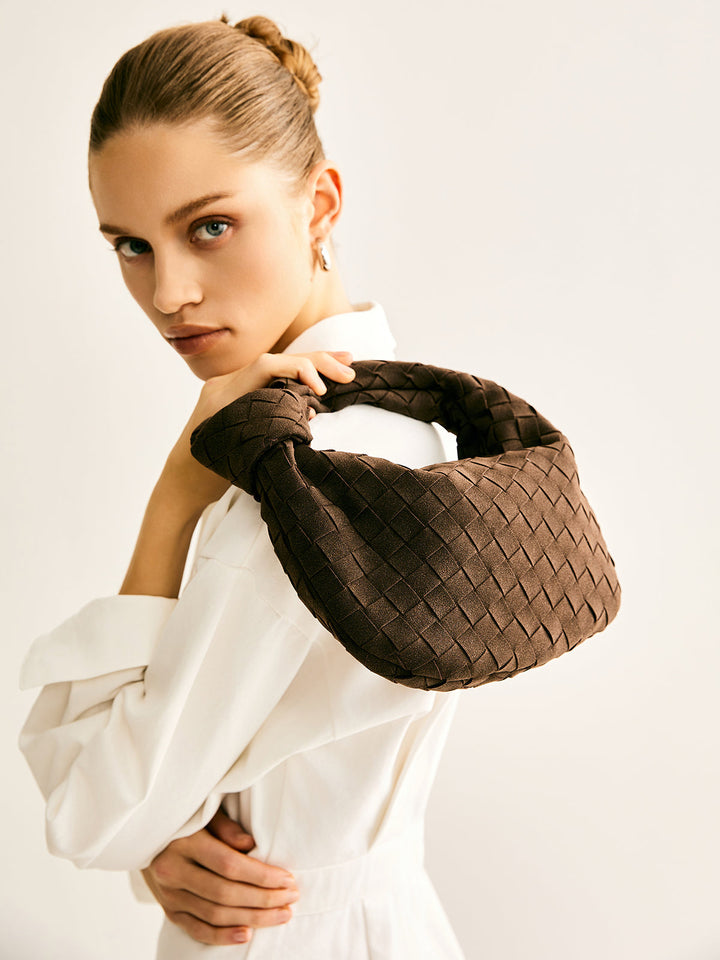 Dresden | Geflochtene Schultertasche mit Knoten-Design