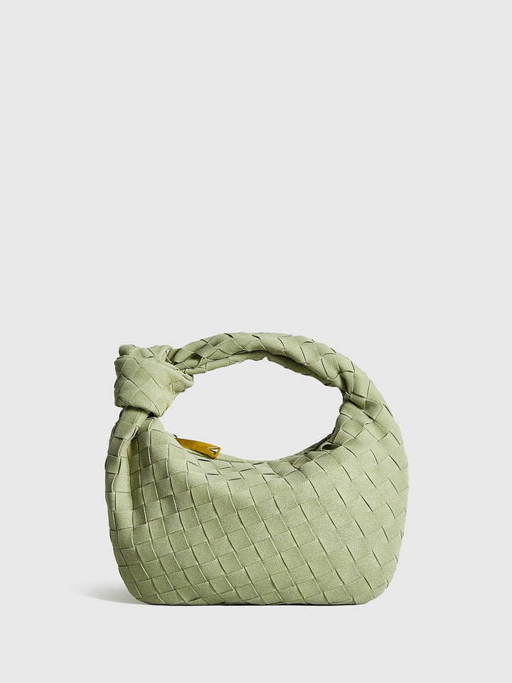 Dresden | Geflochtene Schultertasche mit Knoten-Design