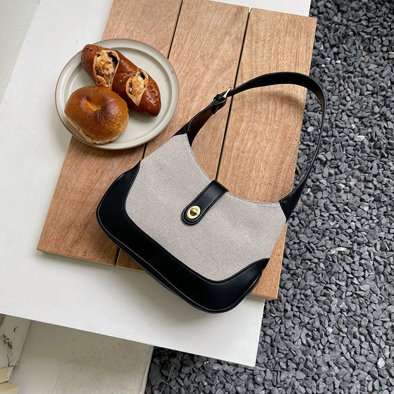 Jerusalem | Zweifarbige Schultertasche mit Drehverschluss