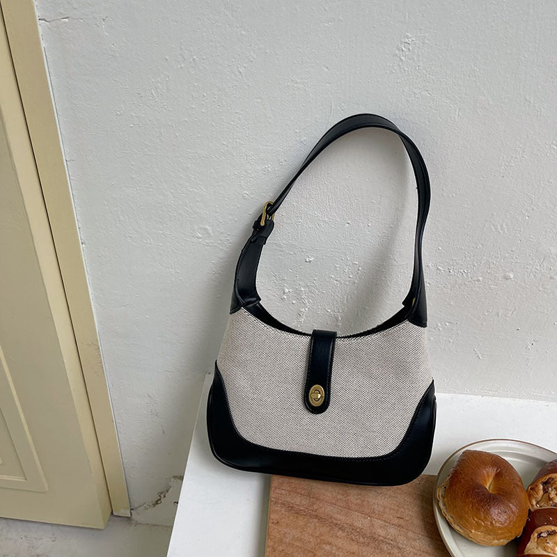 Jerusalem | Zweifarbige Schultertasche mit Drehverschluss