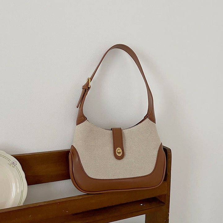 Jerusalem | Zweifarbige Schultertasche mit Drehverschluss