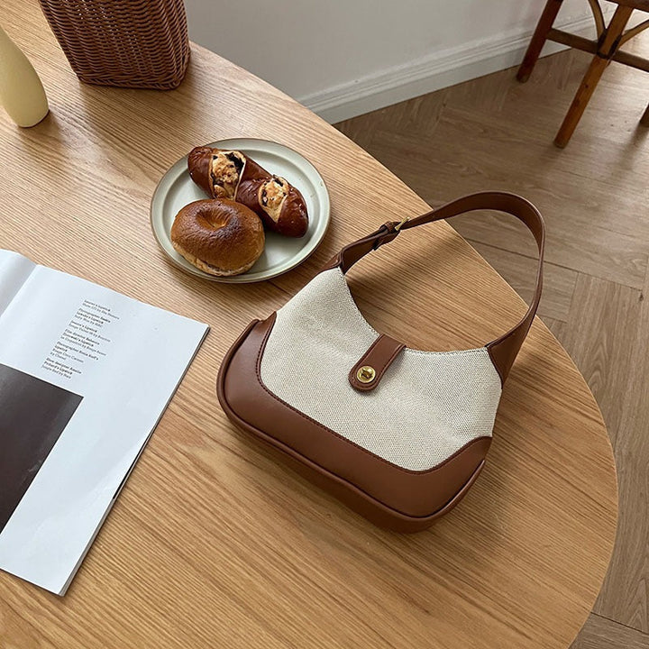 Jerusalem | Zweifarbige Schultertasche mit Drehverschluss