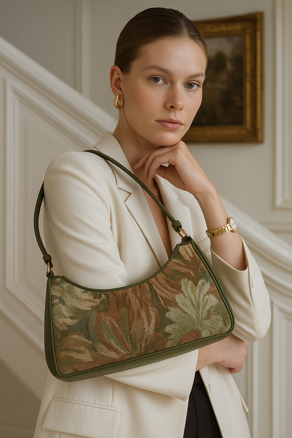 Sherbrooke | Floraler Schultertaschen-Klassiker