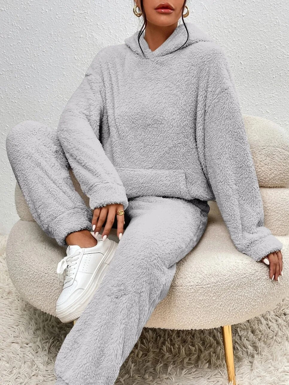 Lorewyn | Flauschiger Damen Hoodie Jogginganzug