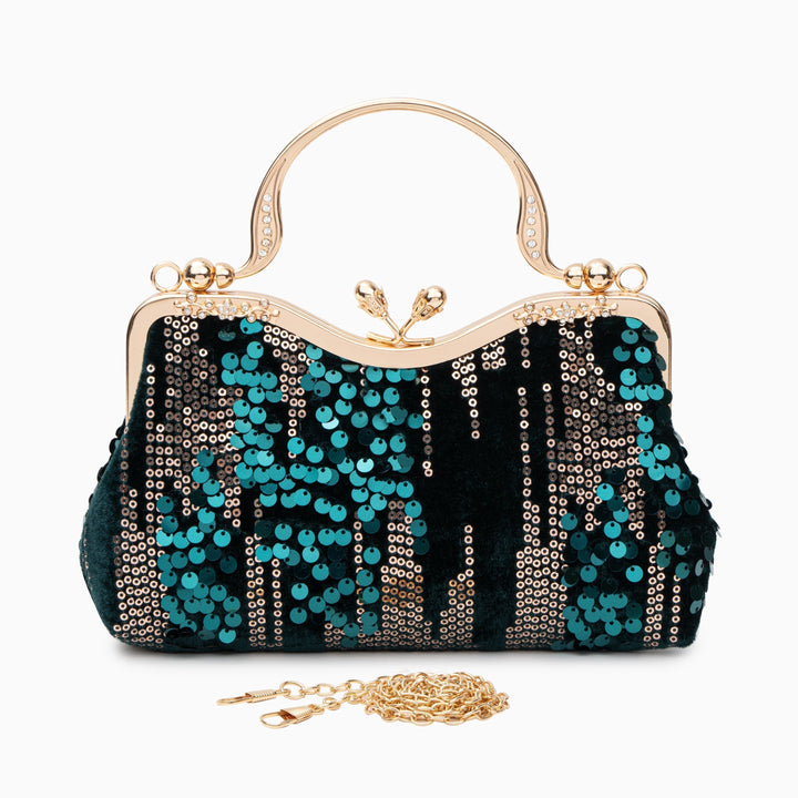Toliara | Vintage Pailletten Abendtasche