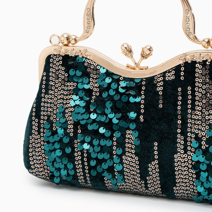Toliara | Vintage Pailletten Abendtasche