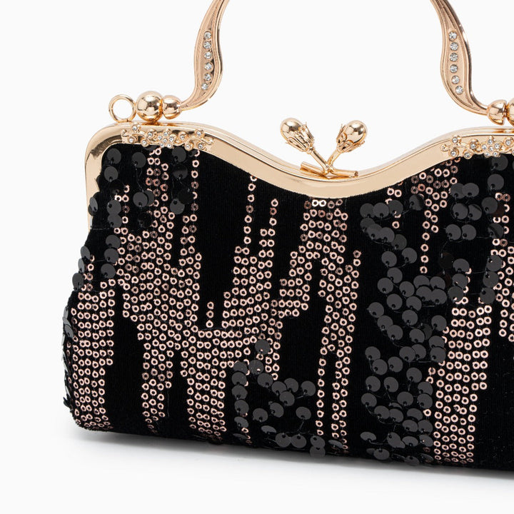 Toliara | Vintage Pailletten Abendtasche