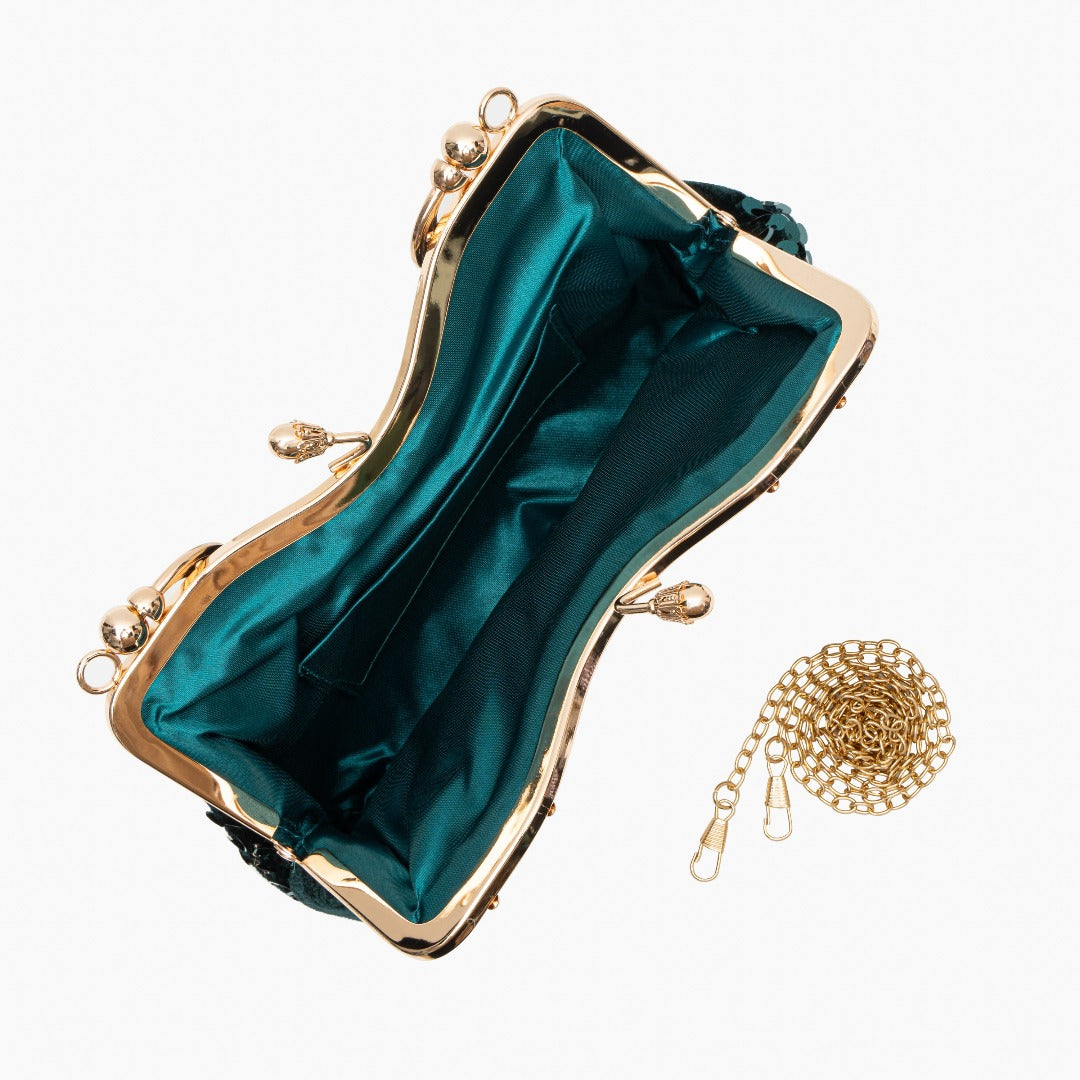 Toliara | Vintage Pailletten Abendtasche