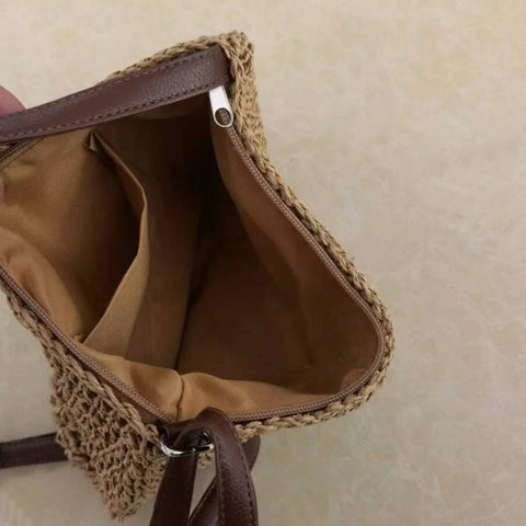 Managua | Premium Strohfaser‑Umhängetasche Damen