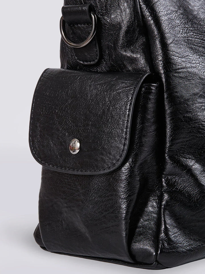 Kotor | Klassische Lederschultertasche mit Reißverschluss