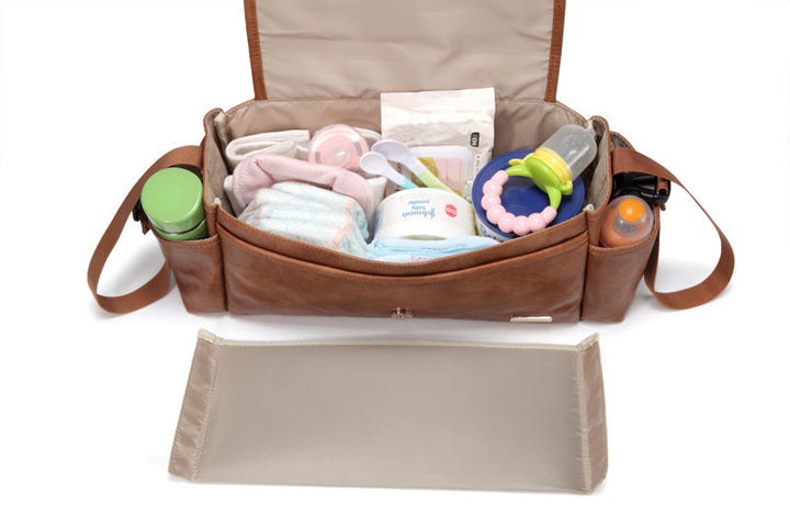 Napier | PU‑Leder Kinderwagen‑Organizer