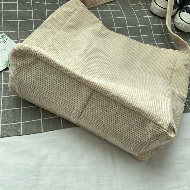 Wiesbaden | Klassische Canvas Cord Schultertasche