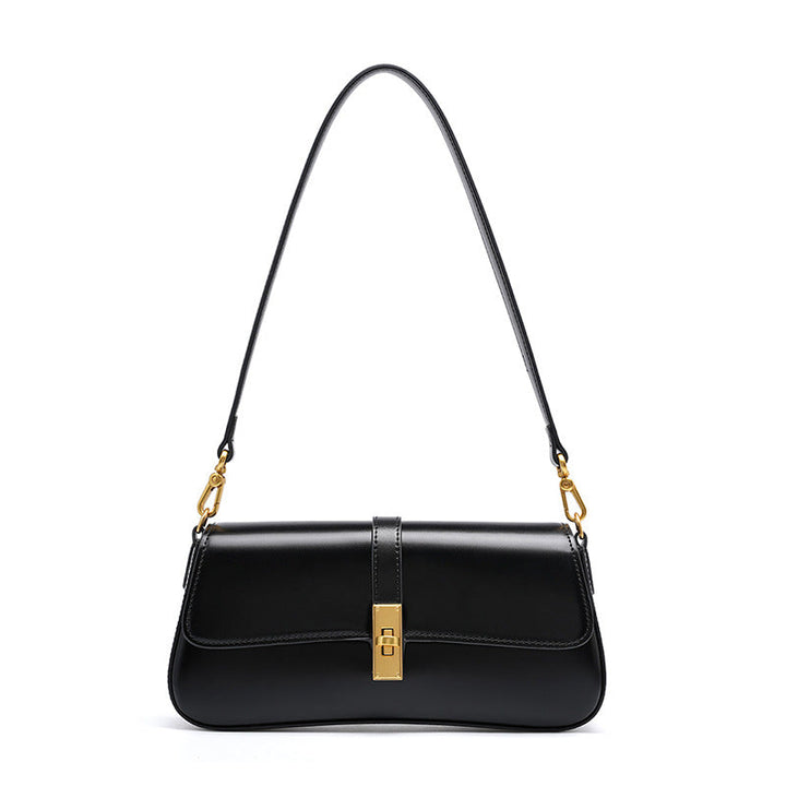 Lindi | Elegante Baguette-Ledertasche mit Schloss