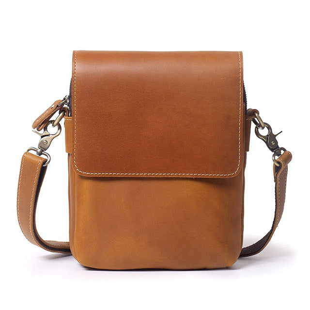 Borama | Retro Schultertasche aus Rindsleder