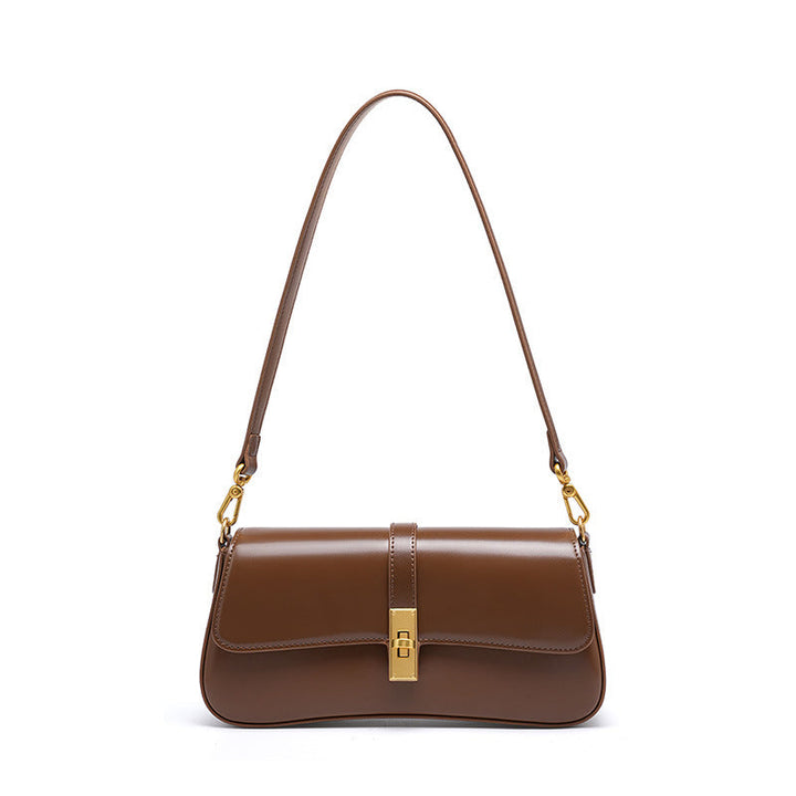 Lindi | Elegante Baguette-Ledertasche mit Schloss