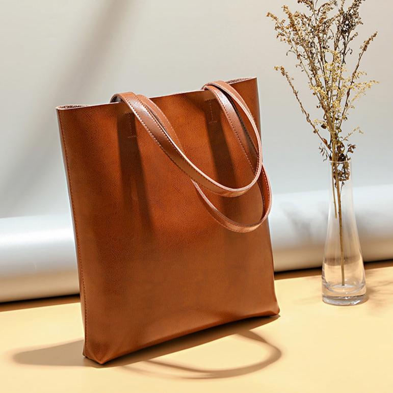 Patna | Minimalistische Leder‑Tote für Alltag