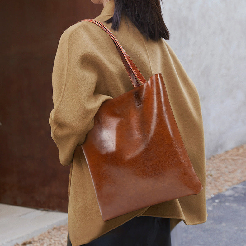 Patna | Minimalistische Leder‑Tote für Alltag
