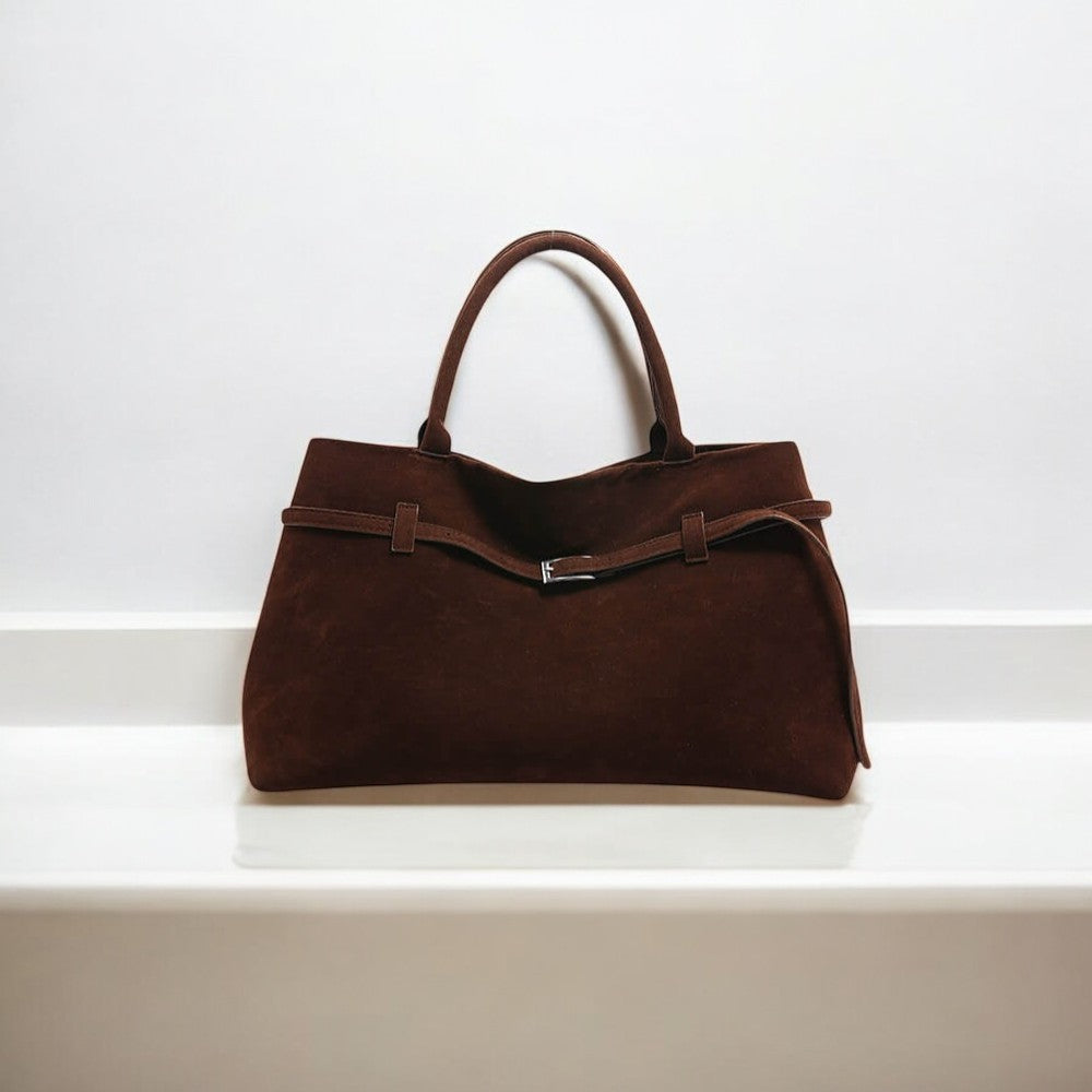 Ulsan | Braune Wildleder Handtasche