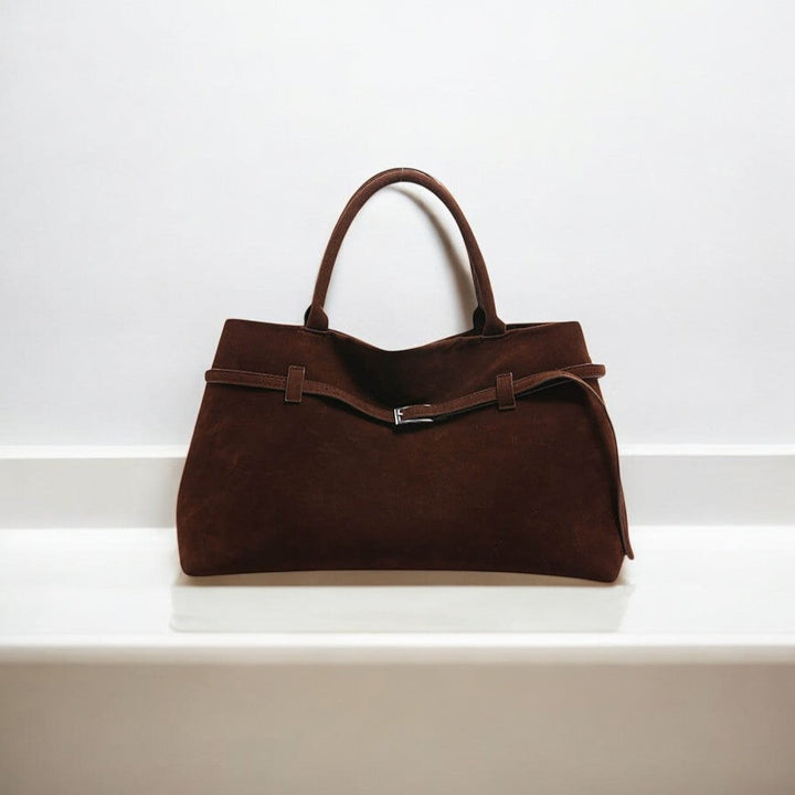 Ulsan | Braune Wildleder Handtasche