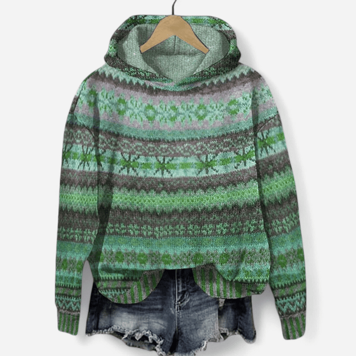 Elsinthra | Retro Hoodie mit Ethno-Print