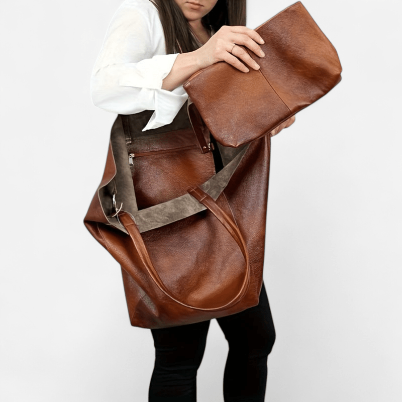 Norilsk  | Elegante Lederhandtasche mit Schulterriemen