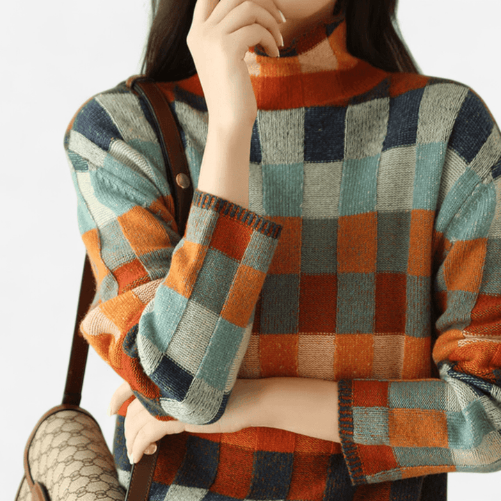 Vionna | Eleganter Patchwork-Pullover