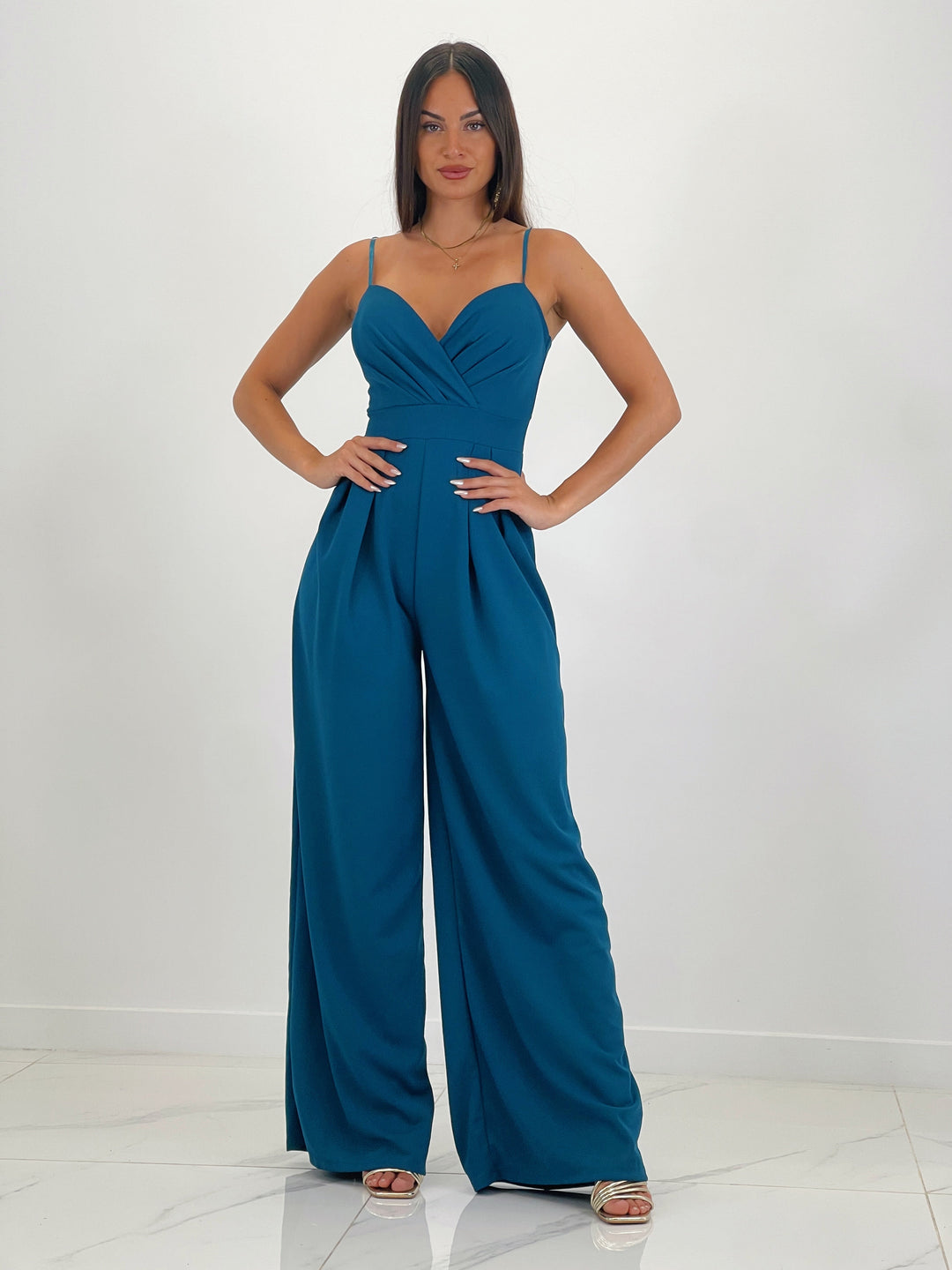 Ivanya | Krepp-Overall mit Abnähern