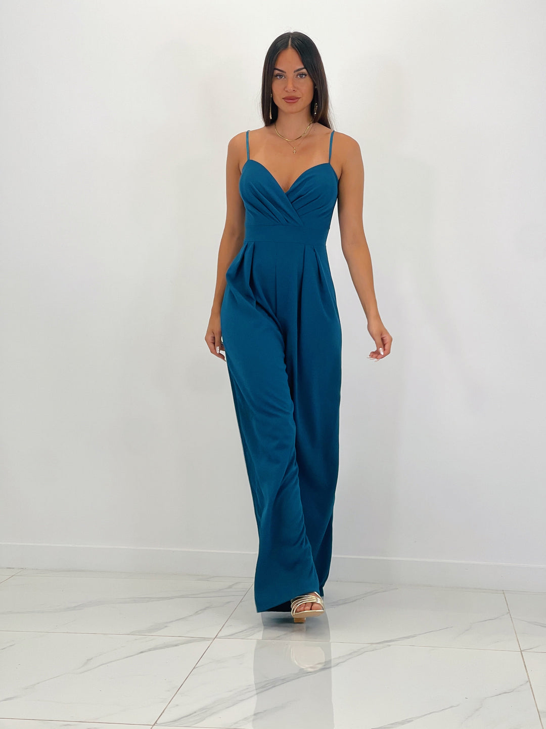 Ivanya | Krepp-Overall mit Abnähern