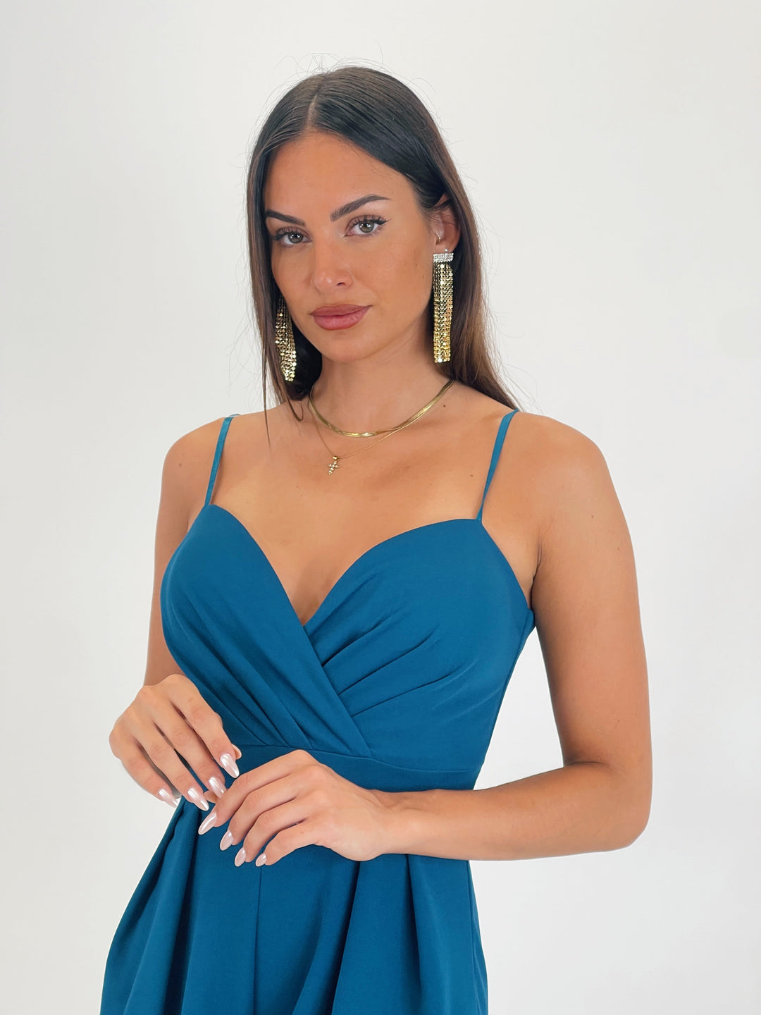 Ivanya | Krepp-Overall mit Abnähern