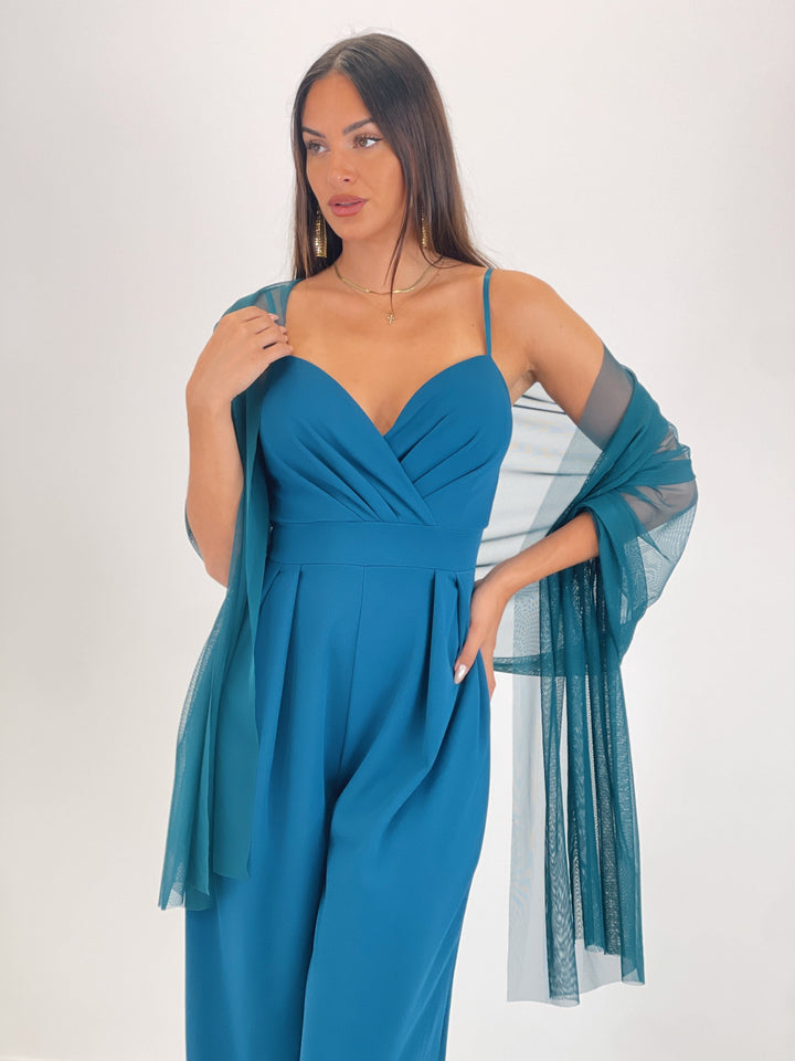 Ivanya | Krepp-Overall mit Abnähern