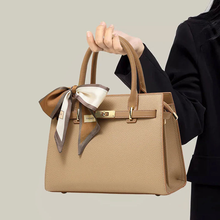Karaj | Strukturierte Beige Kunstleder-Tasche