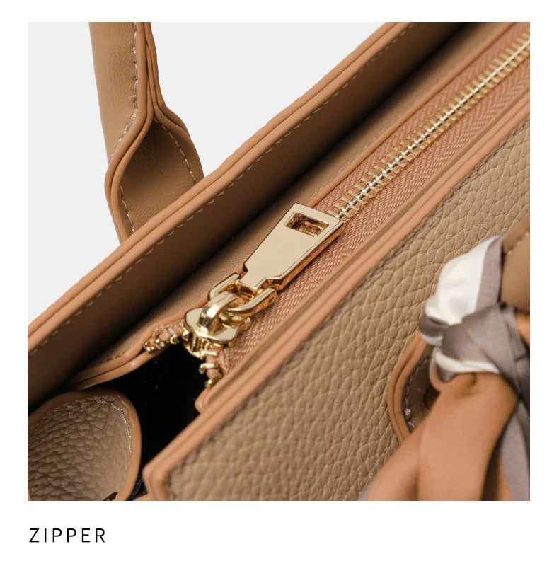 Karaj | Strukturierte Beige Kunstleder-Tasche