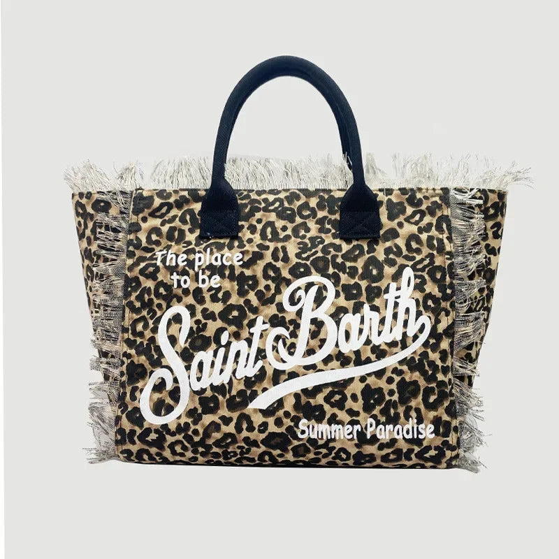 Delhi | Große Laptoptasche Leopard-Print