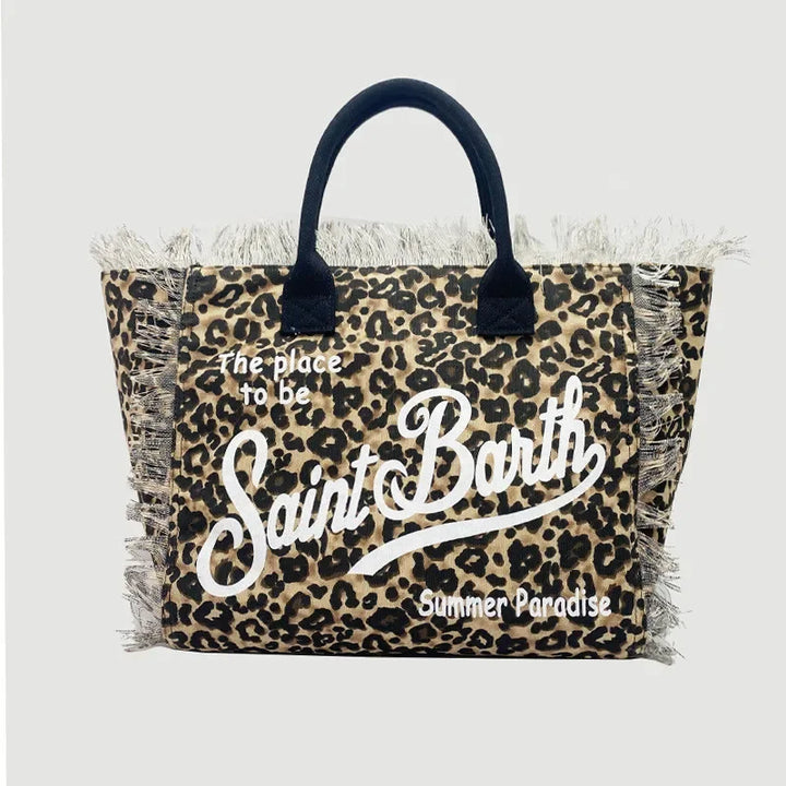 Delhi | Große Laptoptasche Leopard-Print
