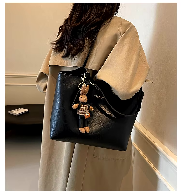 Isfahan | Strukturierter Leder Shopper mit Charme