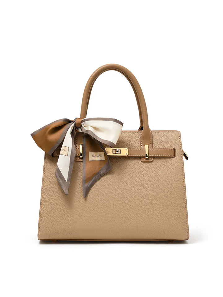 Karaj | Strukturierte Beige Kunstleder-Tasche