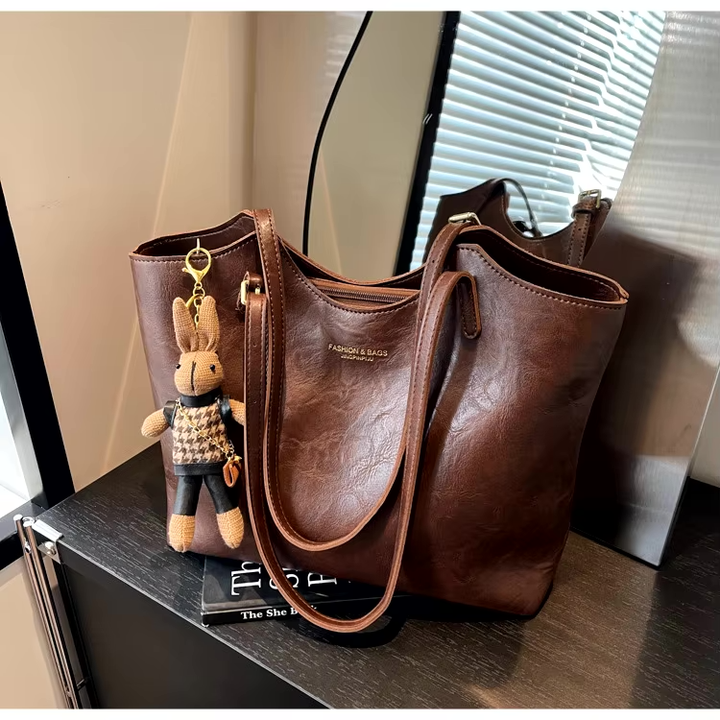 Isfahan | Strukturierter Leder Shopper mit Charme