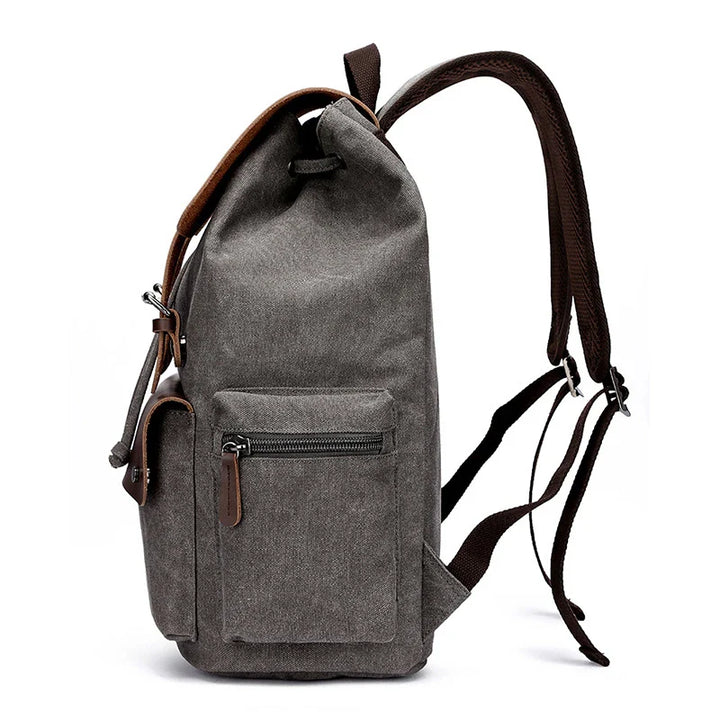 Tripoli | Canvas Laptop‑Rucksack mit Leder