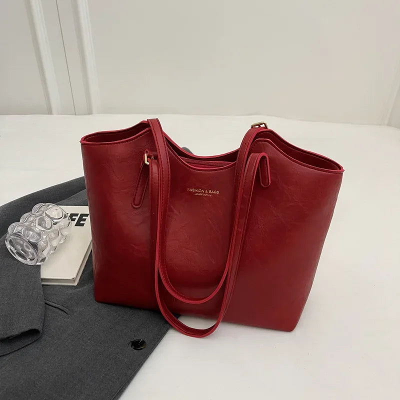 Isfahan | Strukturierter Leder Shopper mit Charme