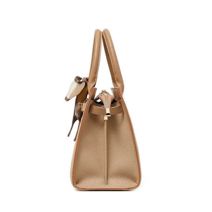 Karaj | Strukturierte Beige Kunstleder-Tasche