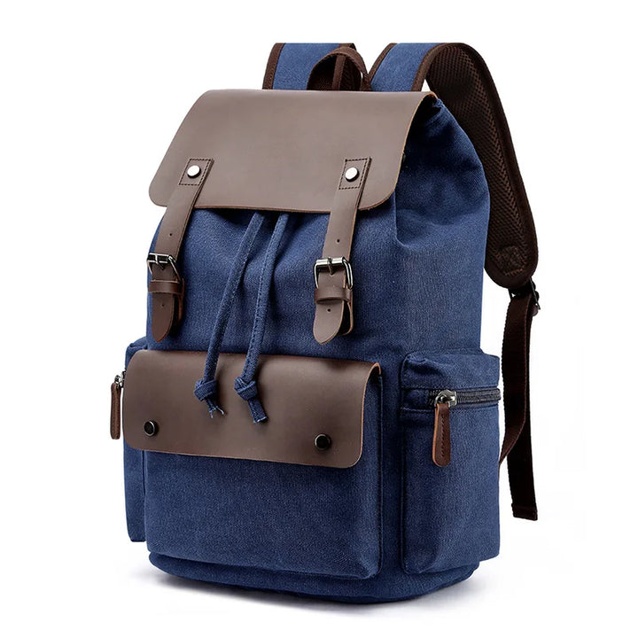Tripoli | Canvas Laptop‑Rucksack mit Leder