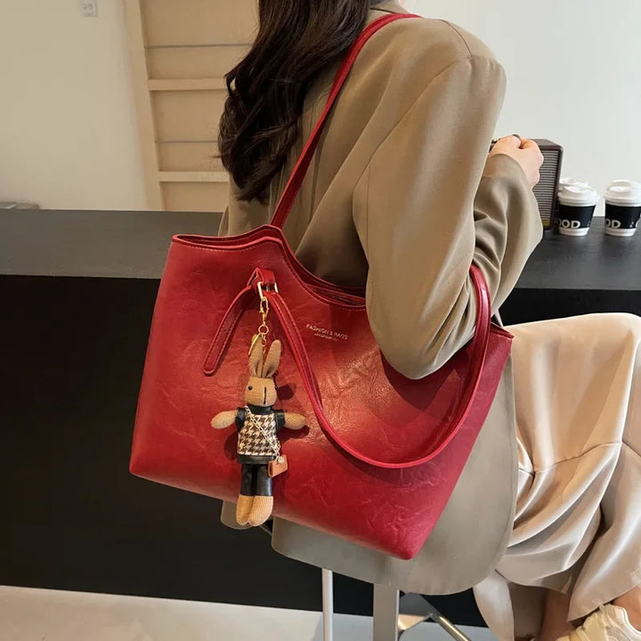 Isfahan | Strukturierter Leder Shopper mit Charme