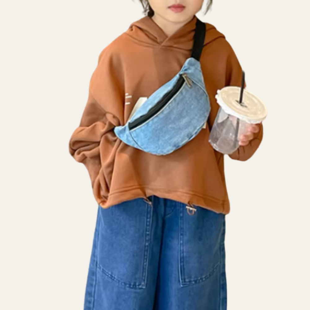 Busan | Mädchen Gürteltasche Denim kompakt
