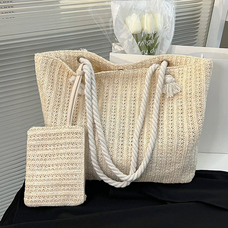 Tehran | Große Rieten-Strandtasche