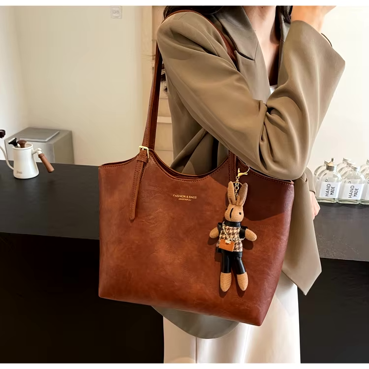 Isfahan | Strukturierter Leder Shopper mit Charme