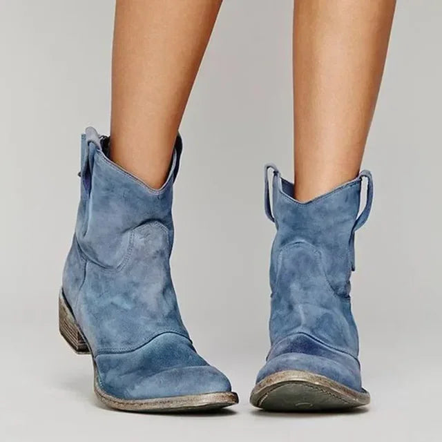 Sylvette | Western-Stiefeletten aus Wildleder
